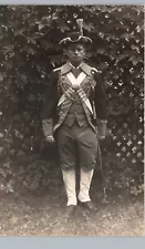 BRITISH REDCOAT SOLDIER? revolutionary war uniform costume real photo postcard