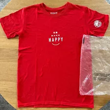 NEW- Panda Express Shirt Size Small Work Employee Shirt Make Happy Red