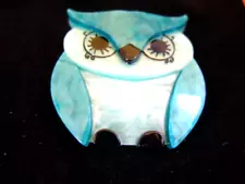 ERSTWILDER BEATRICE THE BARN OWL FAN FAVOURTES COLLECTION RESIN BROOCH