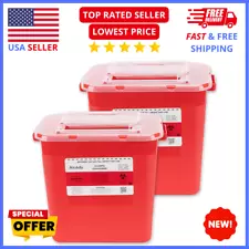 Alcedo Sharps Container for Home Use 2 Gallon (2-Pack) FREE SHIPPING