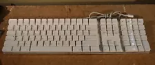 Genuine Apple Mac A1048 White Wired Full Size Keyboard English w/ 2 USB Port Hub