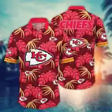 Kansas City Chiefs Hawaiian Shirt, Gift For Fan,Aloha Shirt, NFL Team