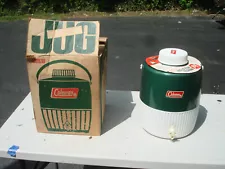 Coleman Green& White 2 Gallon Picnic Water Jug Cooler W/Box