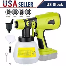 Cordless High Pressure Spray Gun Paint Sprayer For Ryobi 18V Battery US