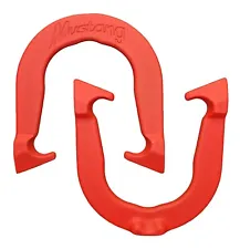 Mustang Pro Professional Pitching Horseshoes- Red, One Pair, Made in USA