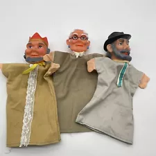 Vintage Mr. Rogers Hand Puppets (Lot Of 3) 1970 Rubber Heads/ Fabric Bodies