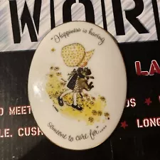 1973 Holly Hobbie Wall Plate “ Happiness Is Having Someone To Care For “