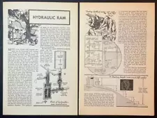 HYDRAULIC RAM Water Pump *No Power Needed* 1937 How-To Build PLANS off grid INFO