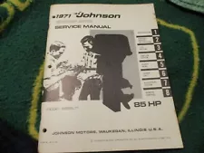 1971 Johnson 85 hp 85ESL71 Outboard Motor Service Manual