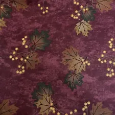Wilderness trail burgundy maroon tossed maple leaves holly Taylor 2 yards
