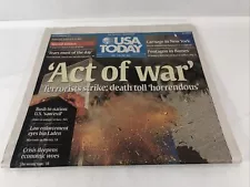 USA Today Newspaper 9 11 Attack World Trade Center Dated 9/12/2001 Complete New