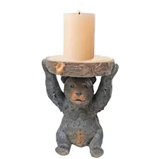 Candle Stick Holder for Rustic Log Cabin Decor