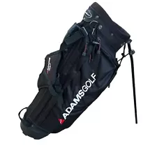 Adam's Golf Tight Lies 4Way Stand Golf Bag Black & White in VG Cond w/Rain Cover