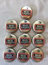 Lot of 10 Bud Light Bottle Caps...Vintage Obsolete