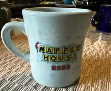 Waffle House Coffee Mug Cup Christmas / Holiday 2023 Tuxton Blue Very Nice