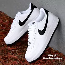 Nike Air Force 1 '07 Shoes White Black FQ4296-101 Men's Sizes NEW