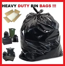 EXTRA STRONG BIN LINERS BAGS 140G 160G 200G RUBBISH WASTE REFUSE SACKS UK