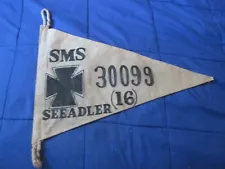 WW I IMPERIAL GERMAN RAIDER SEEADLER SAILING SHIP 16 SHIPS VICTORY FLAG