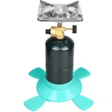 DOMINOX 10,000 BTU Propane Adjustable Flame Camping Stove with Gas Cylinder Bas