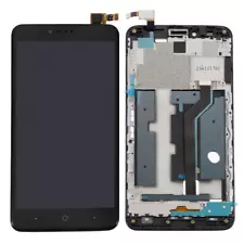 Black LCD Display Screen Touch Digitizer Assembly+ Frame For ZTE ZMAX Pro Z981