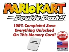 Mario Kart Double Dash Unlocked GameCube Memory Card 100% All Characters Tracks