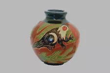 Vintage Costa Rican Handcrafted Tropical Etched Design Pottery Small