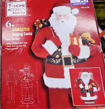 6ft Animated Singing Santa, 6 Foot Santa, LIfe Size Santa