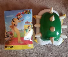 Adult Deluxe Super Mario Bowser Costume - Large/XL Nintendo Headpiece Jumpsuit