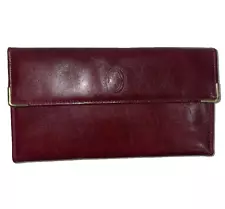 Buxton Vintage NWT Genuine Leather Checkbook Wallet with Calculator Burgundy