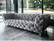 SUMPTUOUS TUFTED VELVET CHESTERFIELD STYLE SOFA