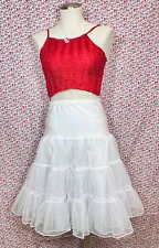 Grace Karin Poofy Triple Layer White Sheer Petticoat Dance Tutu Size M