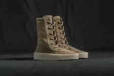 ** Yeezy Season 4 Suede Crepe Boots Taupe **