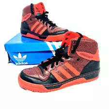 Adidas Metro Attitude Men Size 9.5 UK 10 US Red Black Hi Top Lace Up Damaged Box