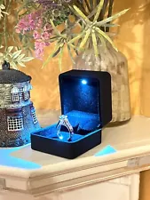 Super Bright LED Light Engagement / Wedding Ring Box For Proposal Black