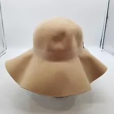 D&Y Wide Brim Band Tan Felt Floppy Hat