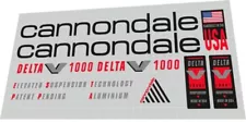 Cannondale Delta V1000 1992 Decal Set