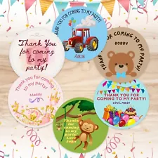 Personalised Matt Birthday Party Thank You For Coming To My Party Stickers