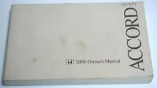 2000 HONDA ACCORD SEDAN OWNERS MANUAL GUIDE BOOK OEM