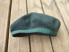 BRITISH ARMY BERET 100% WOOL MILITARY CAP UNIFORM GREEN HAT SIZE 54 CM