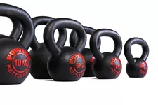 POWERT Cast Iron Kettlebell Weight Lifting Strength Training LB & KG