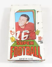 1970 Topps Super Football Empty 10 Cent Display Box