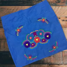 Handmade Mexican Embroidered Skirt - Short Floral Mexican Pencil Skirt