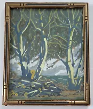 Antique Arts Crafts Deco Landscape Modern Painting Group Of Seven Old