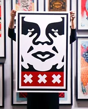 ❌ Shepard Fairey Amsterdam ICON XXX Signed Print OBEY Giant Large Format Offset