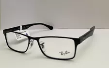 Ray Ban RB6238 2509 Black Metal Rectangle Eyeglass Frames 55-17-150