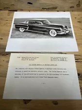 1954 Chrysler Custom Imperial Press Release Photo Official X323