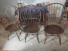 Set of 3 DR Dimes Windsor Sackback chairs