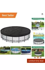 All-Season Waterproof Round Pool Cover - Oxford Fabric - 15 FT. (Open Box)