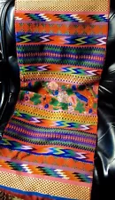 GUATEMALA Vintage Maya Folk Art Handwoven and Embroidered Runner/Panel Unique