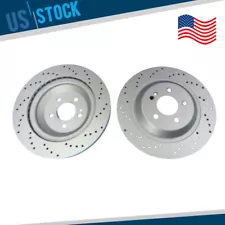 New ListingFor Mercedes S Class S550 S550e Rear Brake Rotors #9240 Hot Sales US Stock New